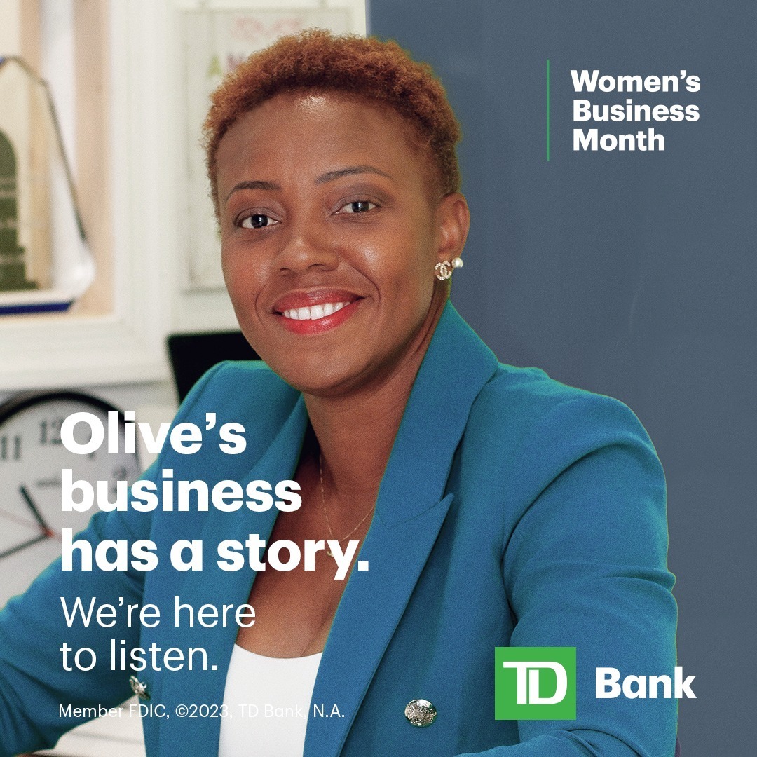 Honored to be featured by TD Bank during Women’s Business Month.